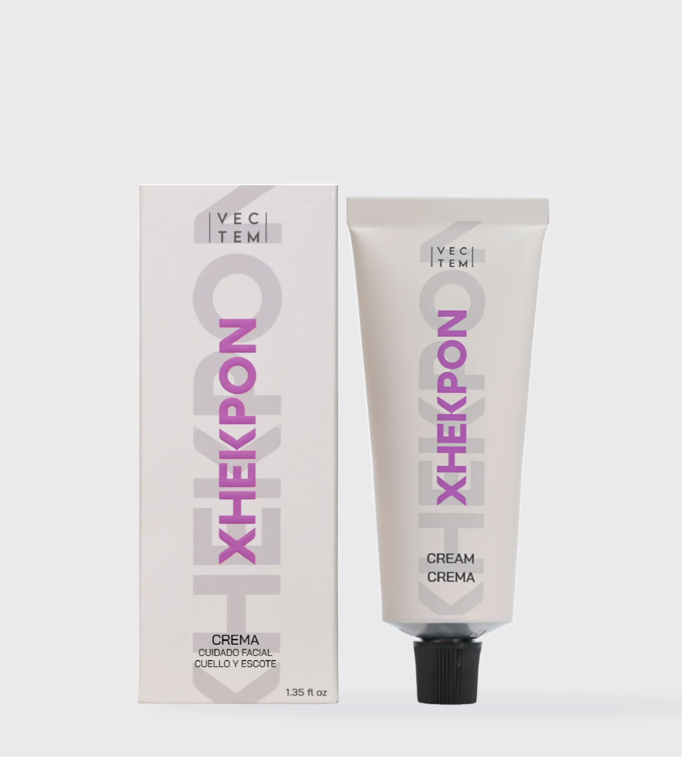 Cutie și tub 100% aluminiu reciclat și reciclabil cu crema de față Xhekpon